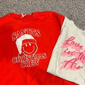 Santa's Christmas Crew Red Kids Shirt